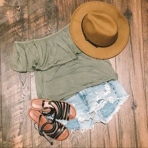 American Eagle Soft & Sexy Off the Shoulder Top